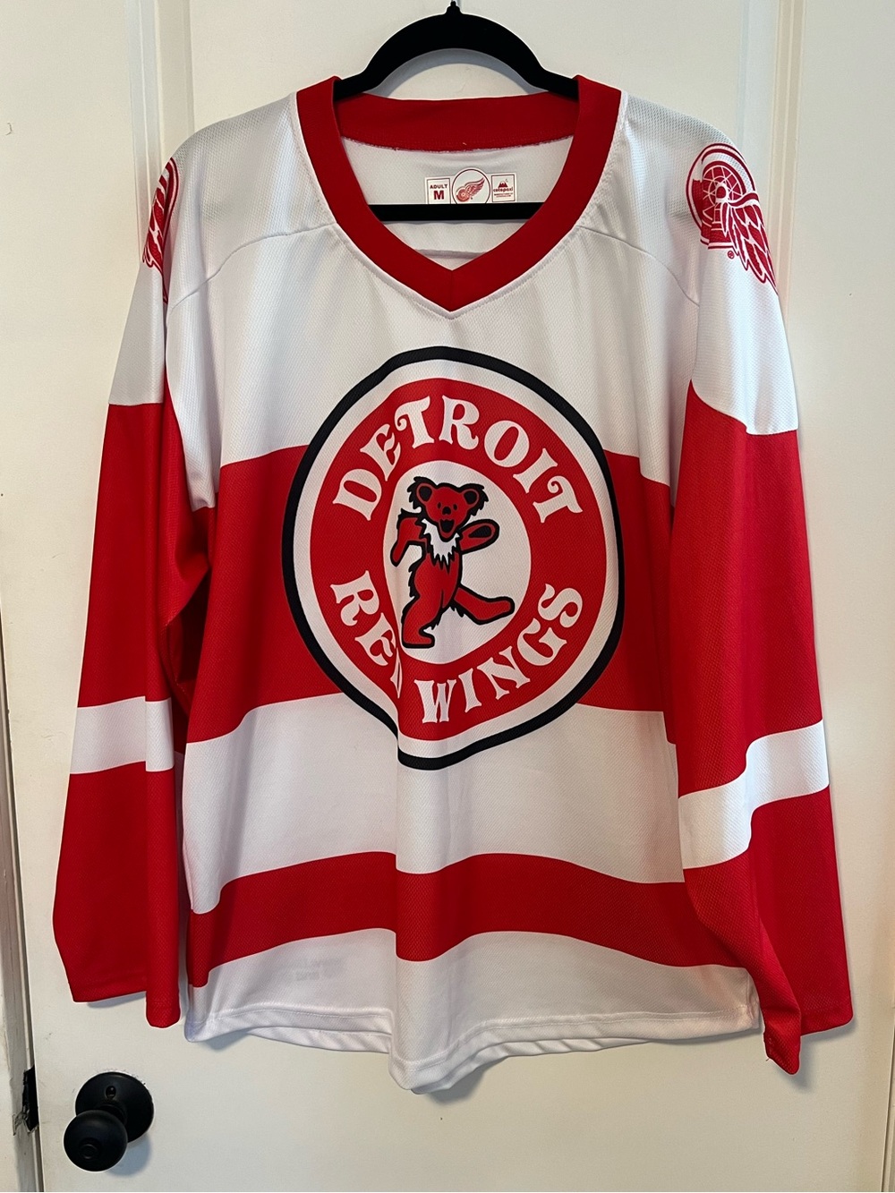 NHL Detroit Red Wings Grateful Dead Bear Cotopaxi Jersey 2023